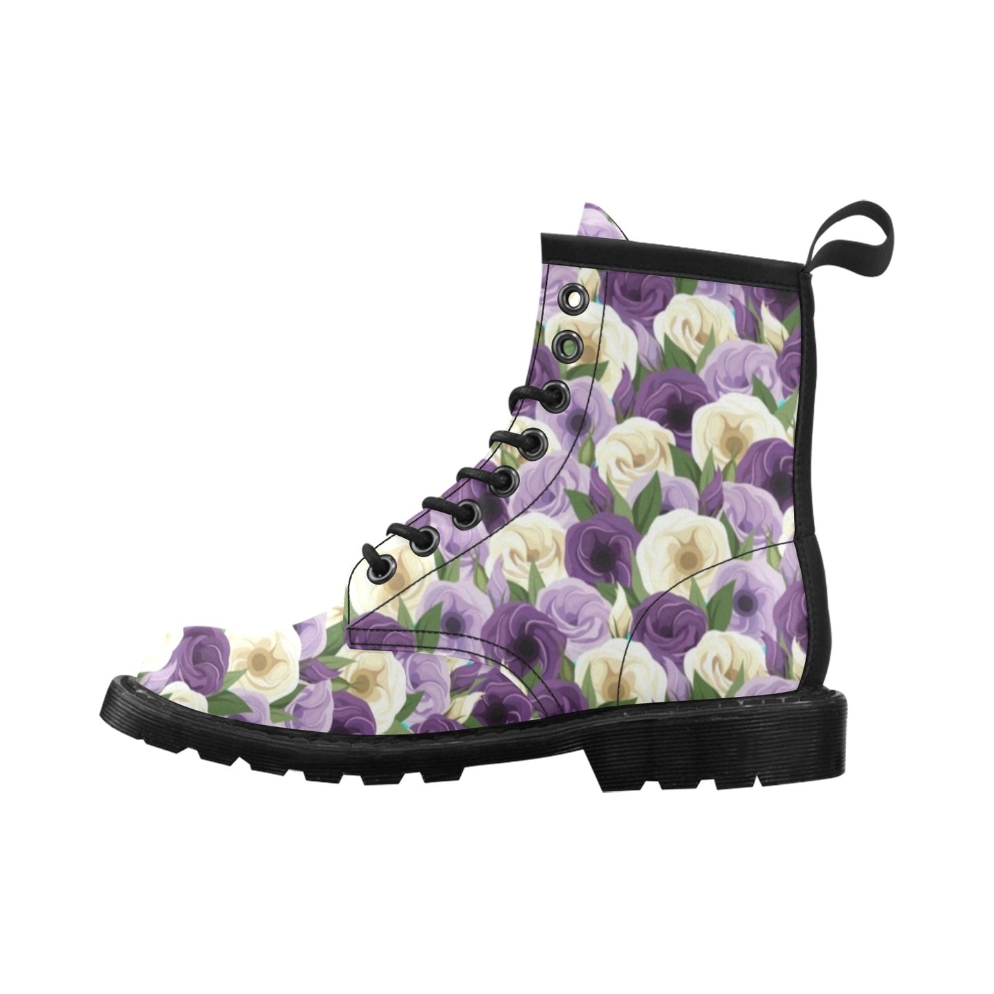 Lisianthus Pattern Print Design LT01 Women's Boots