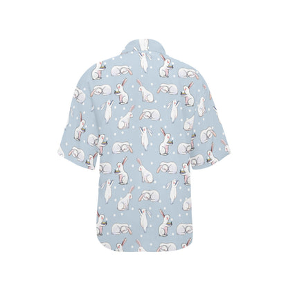 Rabbit Pattern Print Design RB06 Women's Hawaiian Shirt
