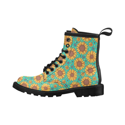 Sunflower Pattern Print Design SF013 Women's Boots
