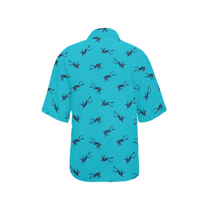 Scuba Driver Print Design LKS304 Women's Hawaiian Shirt