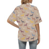 Dachshund Pattern Print Design 03 Women's Hawaiian Shirt