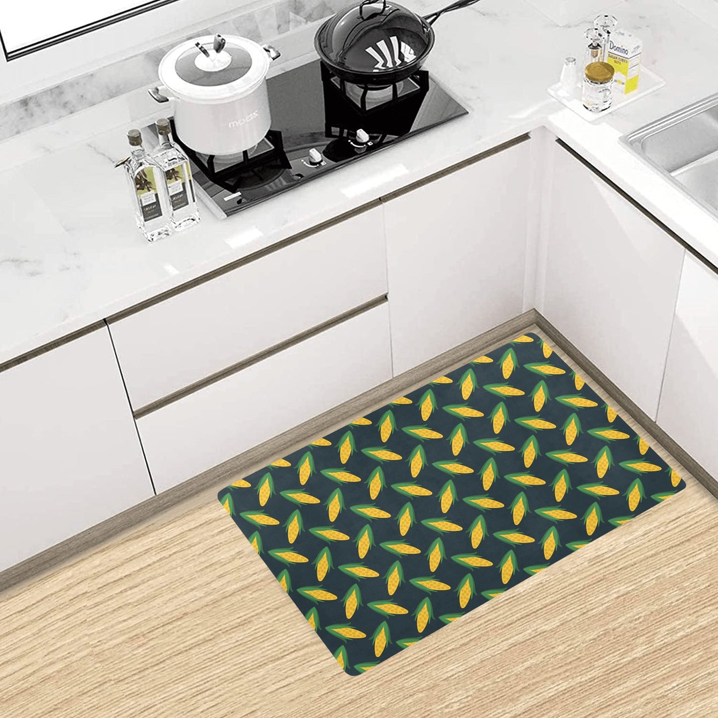 Corn Pattern Print Design 02 Kitchen Mat