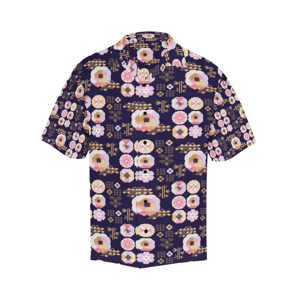 Sakura Japan Style Print Design LKS302 Men's Hawaiian Shirt