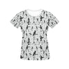 Skeleton Music Player Print Design LKS303 Women's  T-shirt