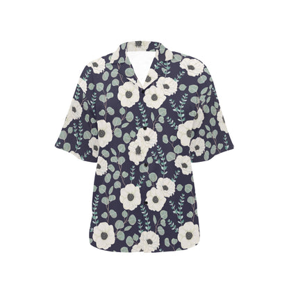 Anemone Pattern Print Design AM01 Women's Hawaiian Shirt