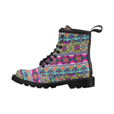 Indian Navajo Color Themed Design Print Women's Boots