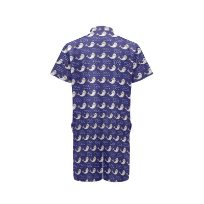 Sea Lion Print Design LKS404 Men's Romper