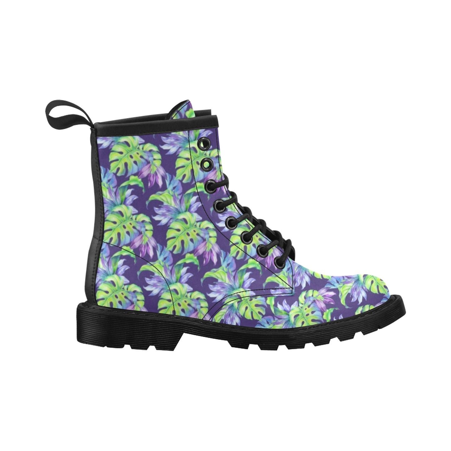 Tropical Flower Pattern Print Design TF019 Women's Boots