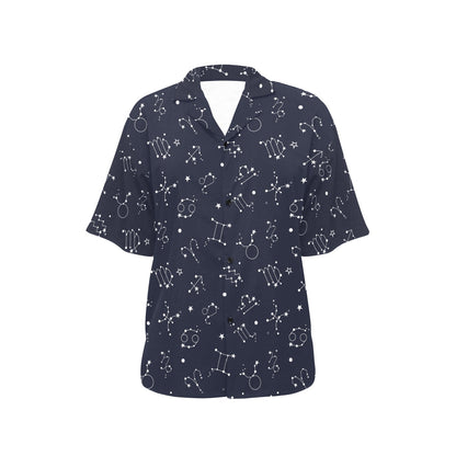 Constellation Pattern Print Design 05 Women's Hawaiian Shirt