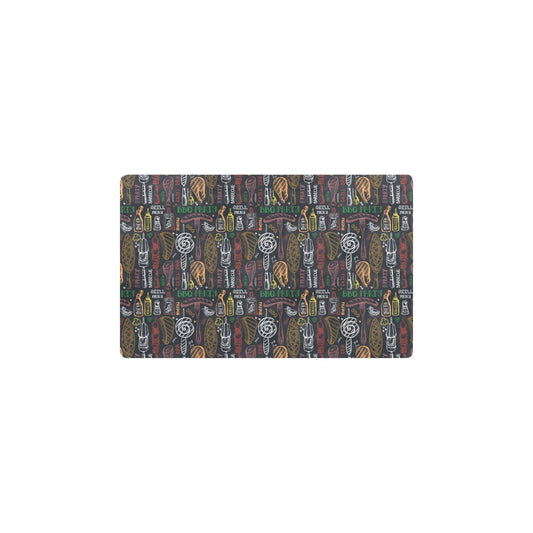 Barbecue Pattern Print Design 03 Kitchen Mat