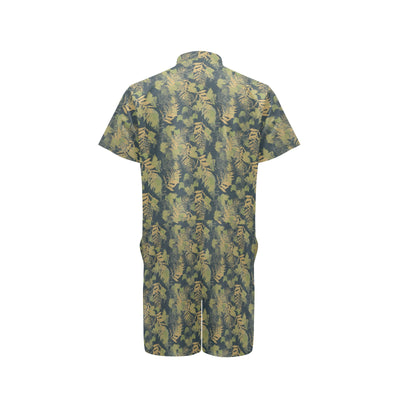 Camouflage Tropical Pattern Print Design 04 Men's Romper