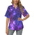 Celestial Purple Blue Galaxy Women's Hawaiian Shirt