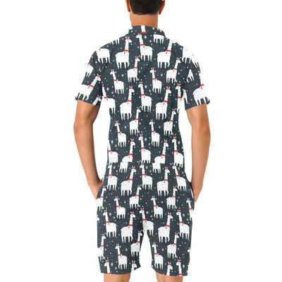 Alpaca Pattern Print Design 04 Men's Romper