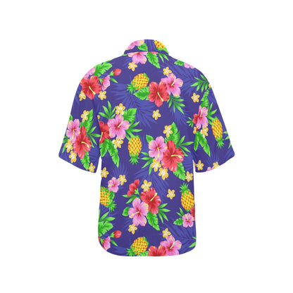 Hawaiian Themed Pattern Print Design H05 Women's Hawaiian Shirt
