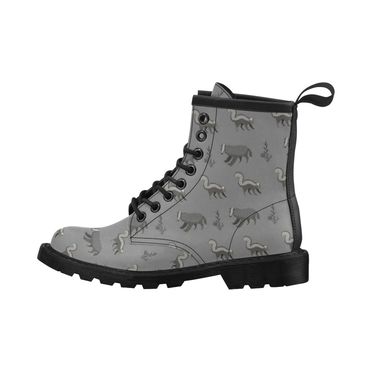 Skunk Print Design LKS301 Women's Boots