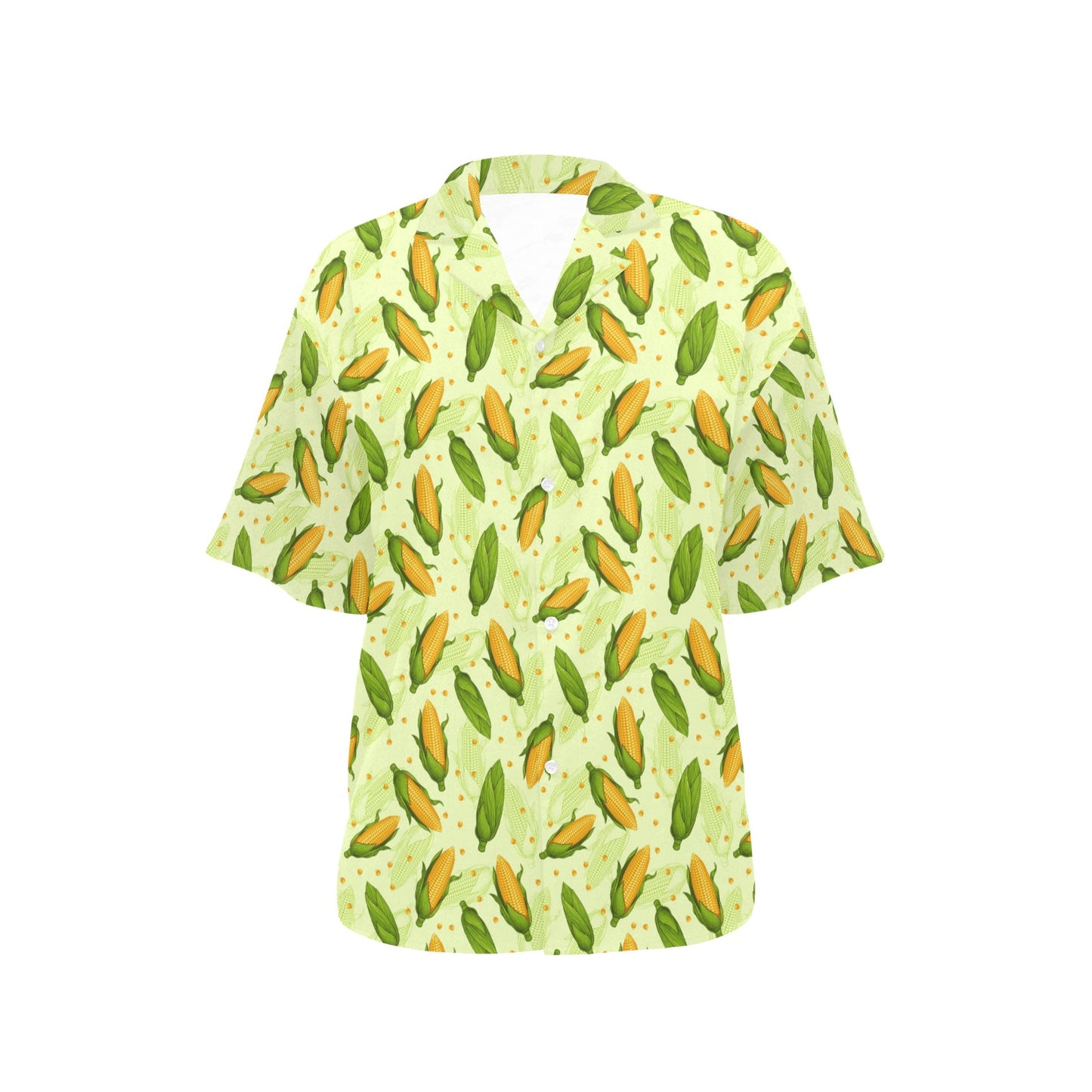 Agricultural Fresh Corn cob Print Pattern Women's Hawaiian Shirt