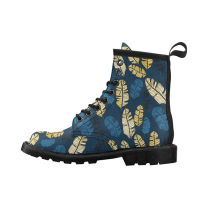 Banana Leaf Pattern Print Design BL09 Women's Boots