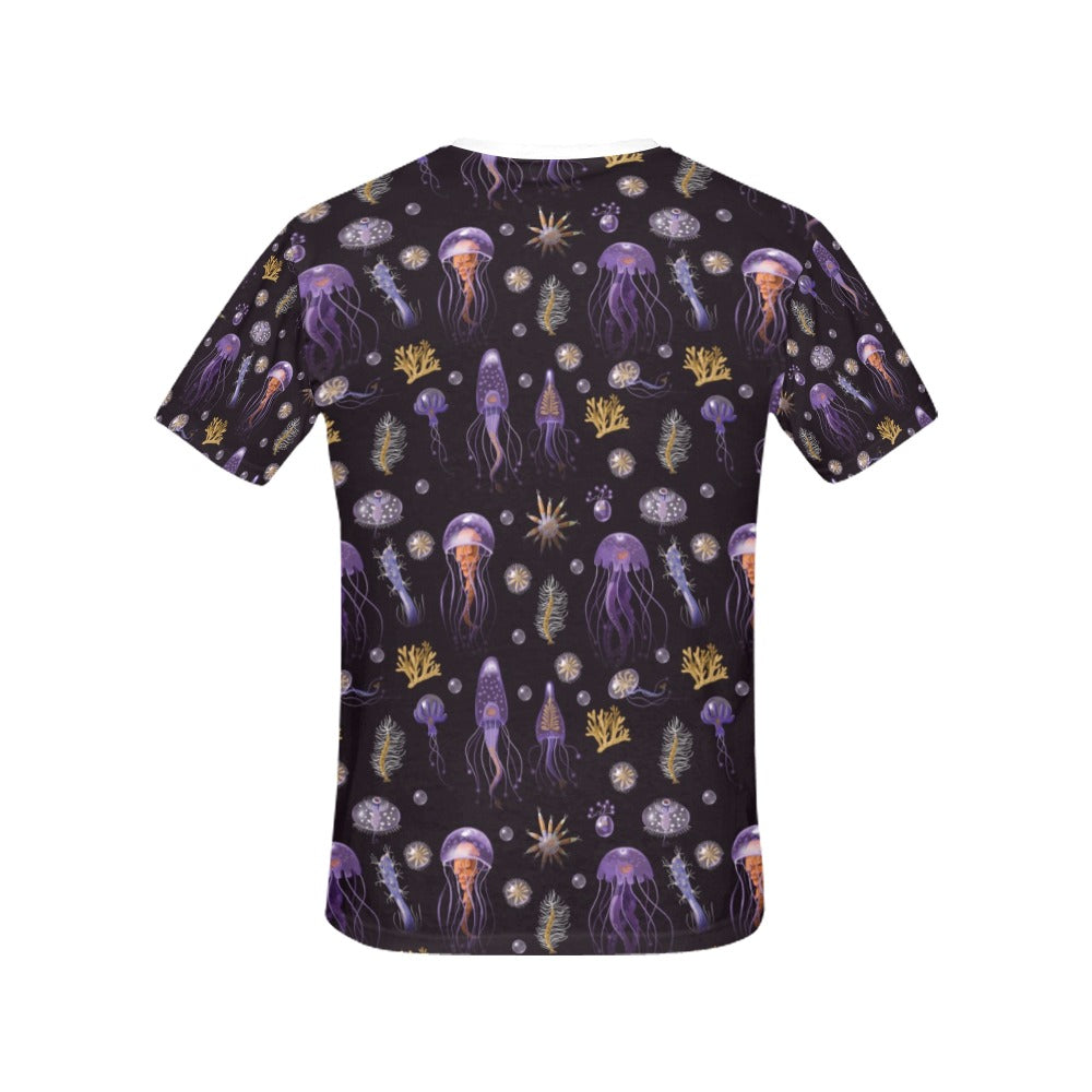 Seaweed With Jelly Fish Print Design LKS305 Women's  T-shirt