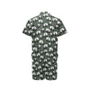 Panda Bear Bamboo Themed Print Men's Romper