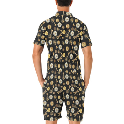 Steampunk Dragonfly Design Themed Print Men's Romper