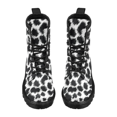 Cheetah Black Print Pattern Women's Boots