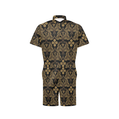 Celtic Knot Gold Design Men's Romper