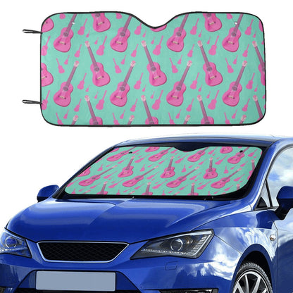 Acoustic Guitar Print Design LKS405 Car front Windshield Sun Shade