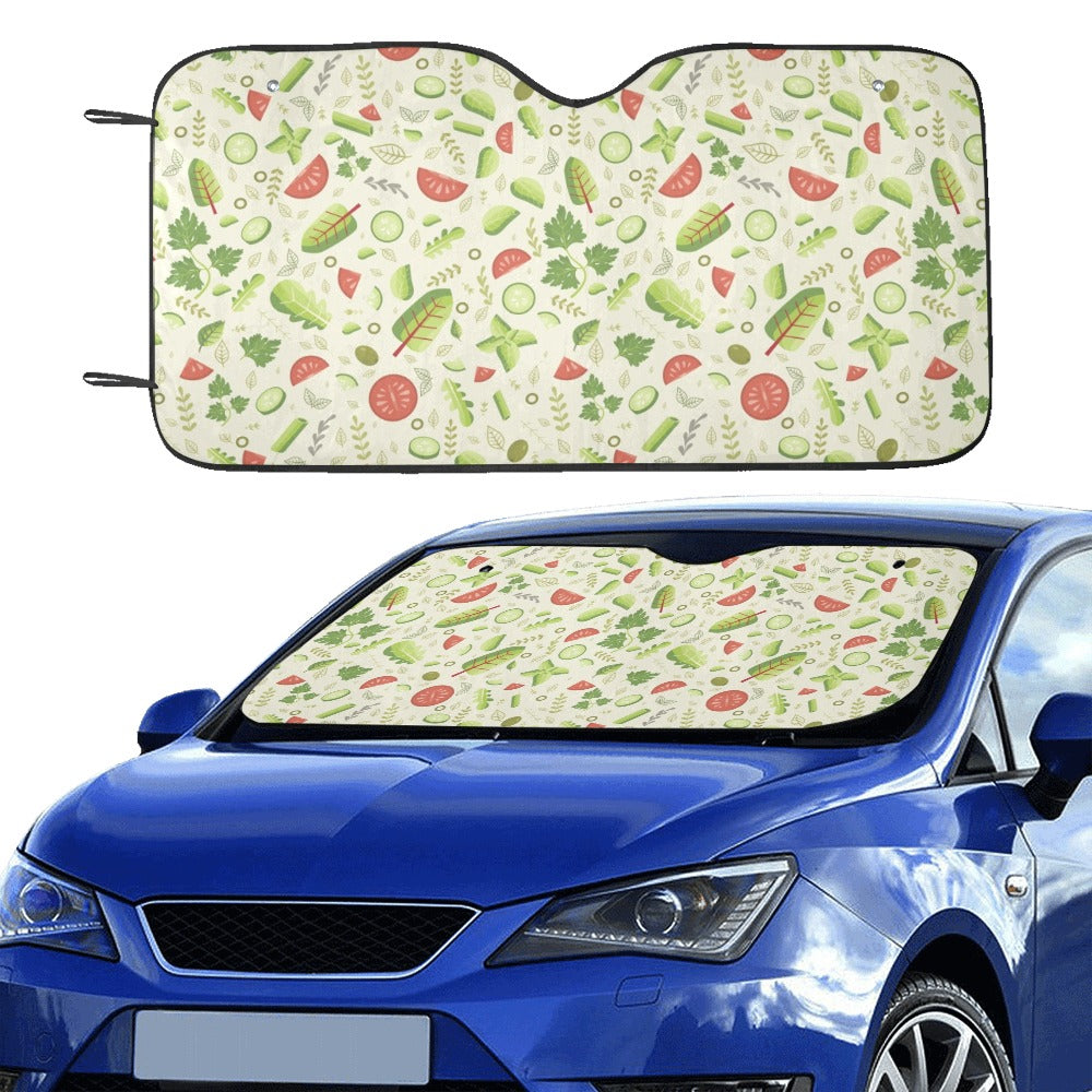 Salad Vegetable Print Design LKS302 Car front Windshield Sun Shade