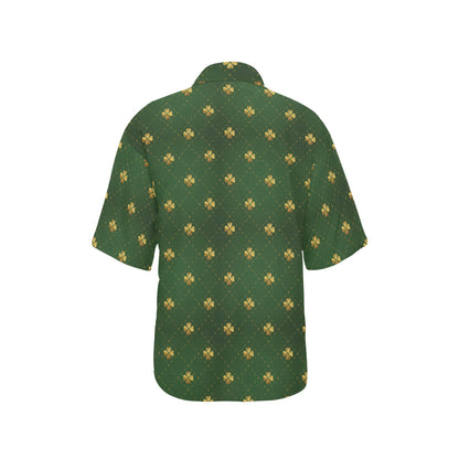 Clover Pattern Print Design 01 Women's Hawaiian Shirt