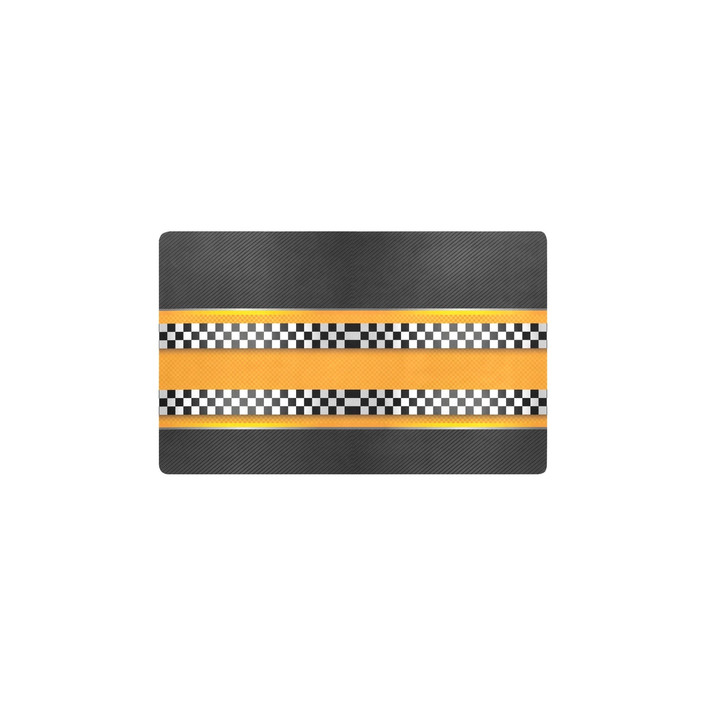 Checkered Pattern Print Design 01 Kitchen Mat