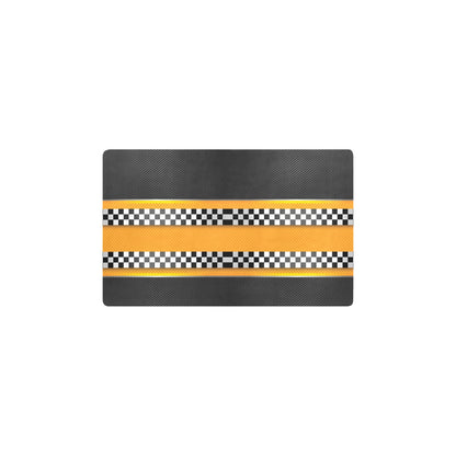 Checkered Pattern Print Design 01 Kitchen Mat