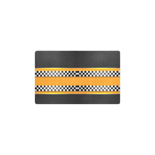 Checkered Pattern Print Design 01 Kitchen Mat