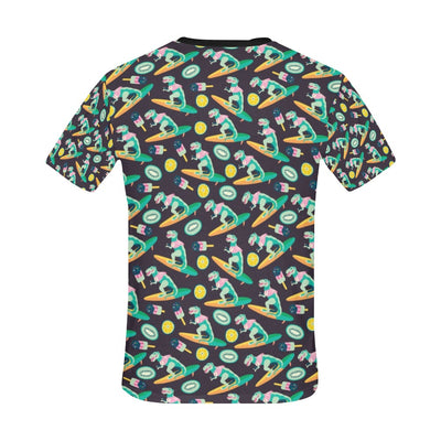 Surfboard T Rex Print Design LKS301 Men's All Over Print T-shirt