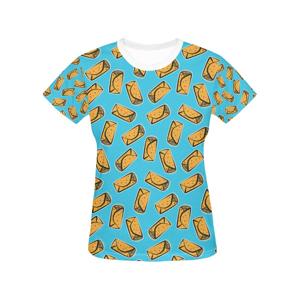 Burrito Print Design LKS301 Women's  T-shirt