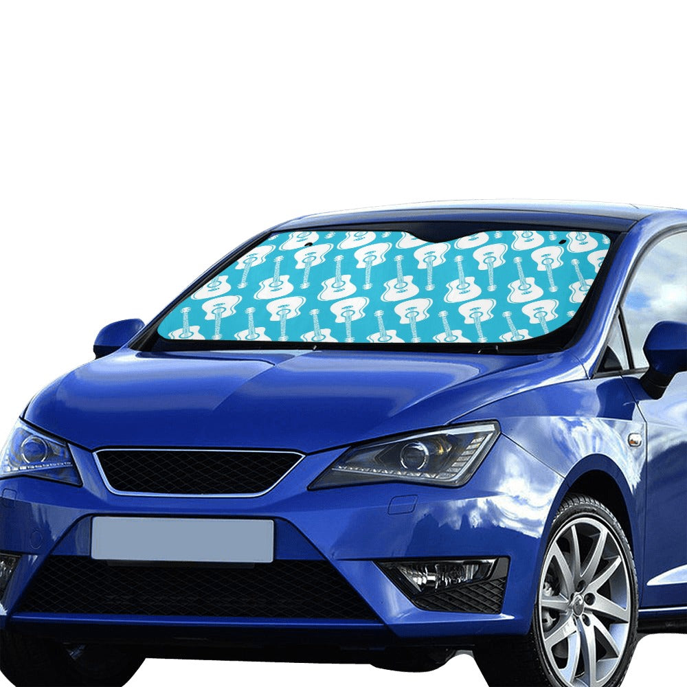 Acoustic Guitar Print Design LKS404 Car front Windshield Sun Shade