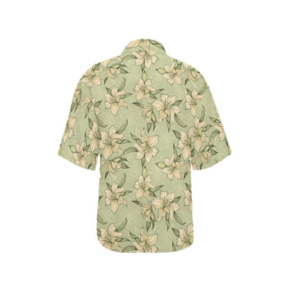 Lily Pattern Print Design LY06 Women's Hawaiian Shirt