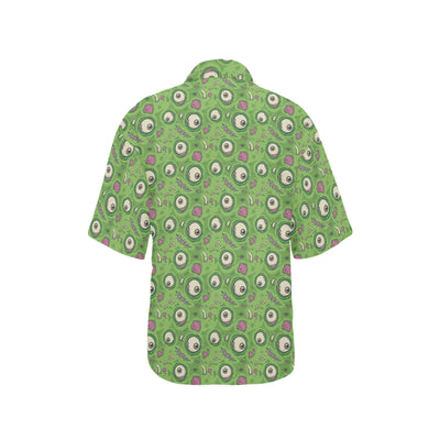 Zombie Eyes Design Pattern Print Women's Hawaiian Shirt