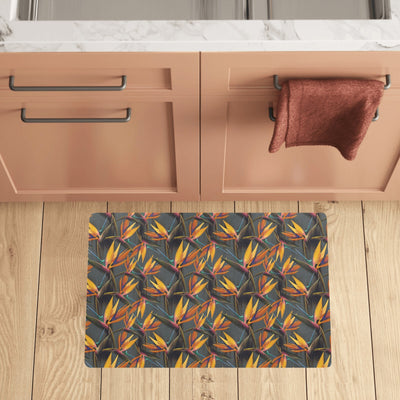 Bird Of Paradise Pattern Print Design 01 Kitchen Mat