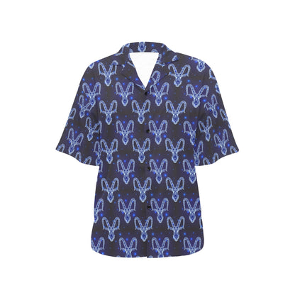 Goat Print Design LKS401 Women's Hawaiian Shirt
