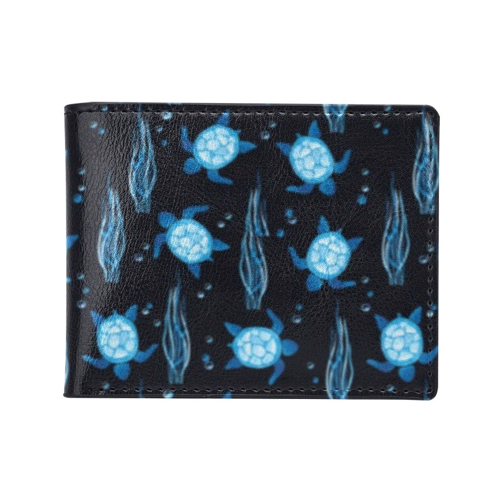 Sea Turtle Print Design LKS3013 Men's ID Card Wallet