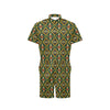 Kente Green Design African Print Men's Romper