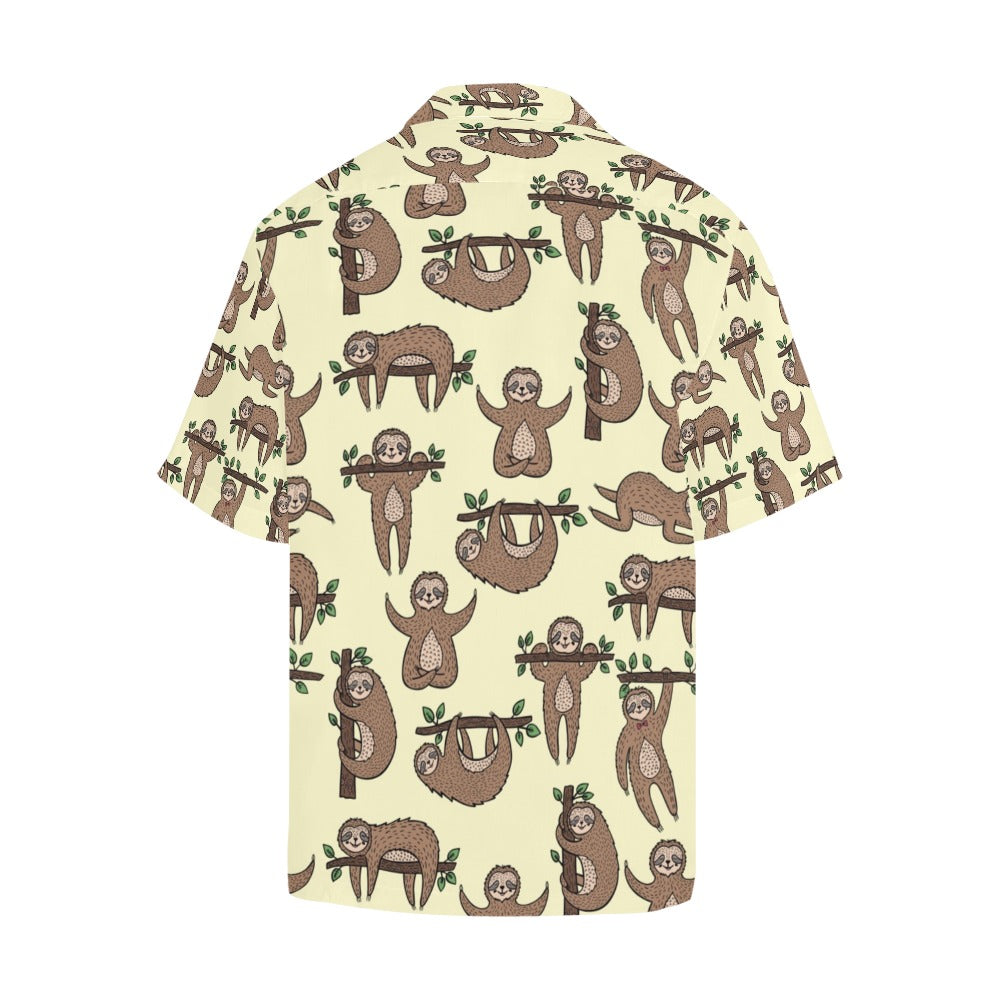 Sloth Print Design LKS3010 Men's Hawaiian Shirt