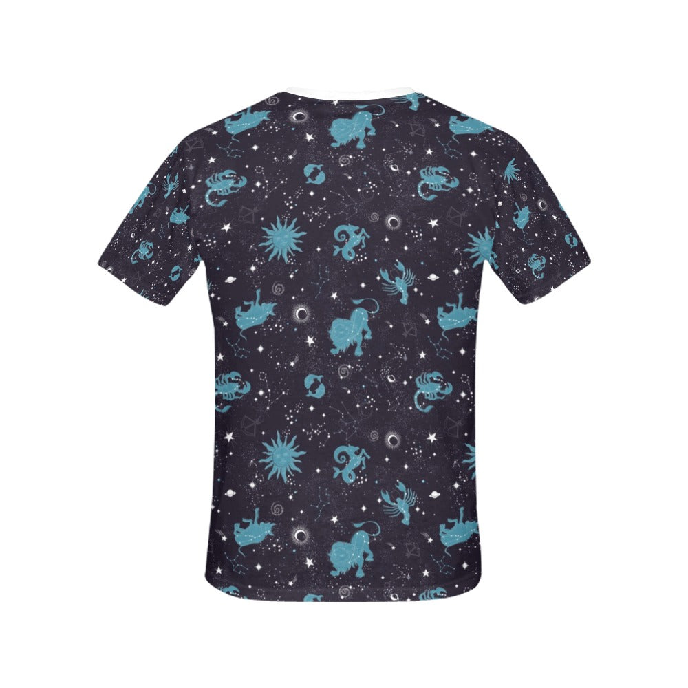 Zodiac Print Design LKS303 Women's  T-shirt