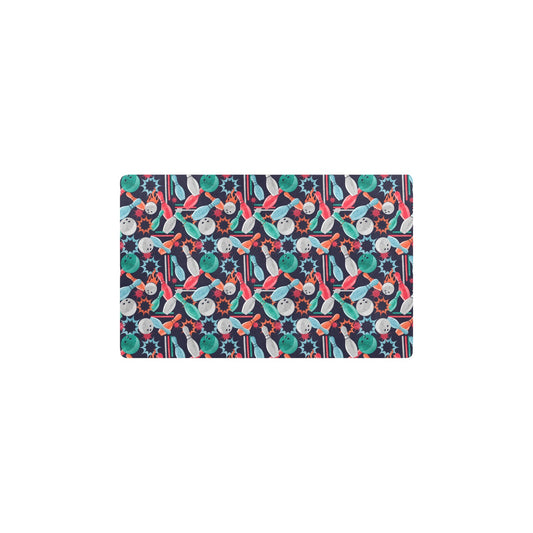 Bowling Pattern Print Design 08 Kitchen Mat