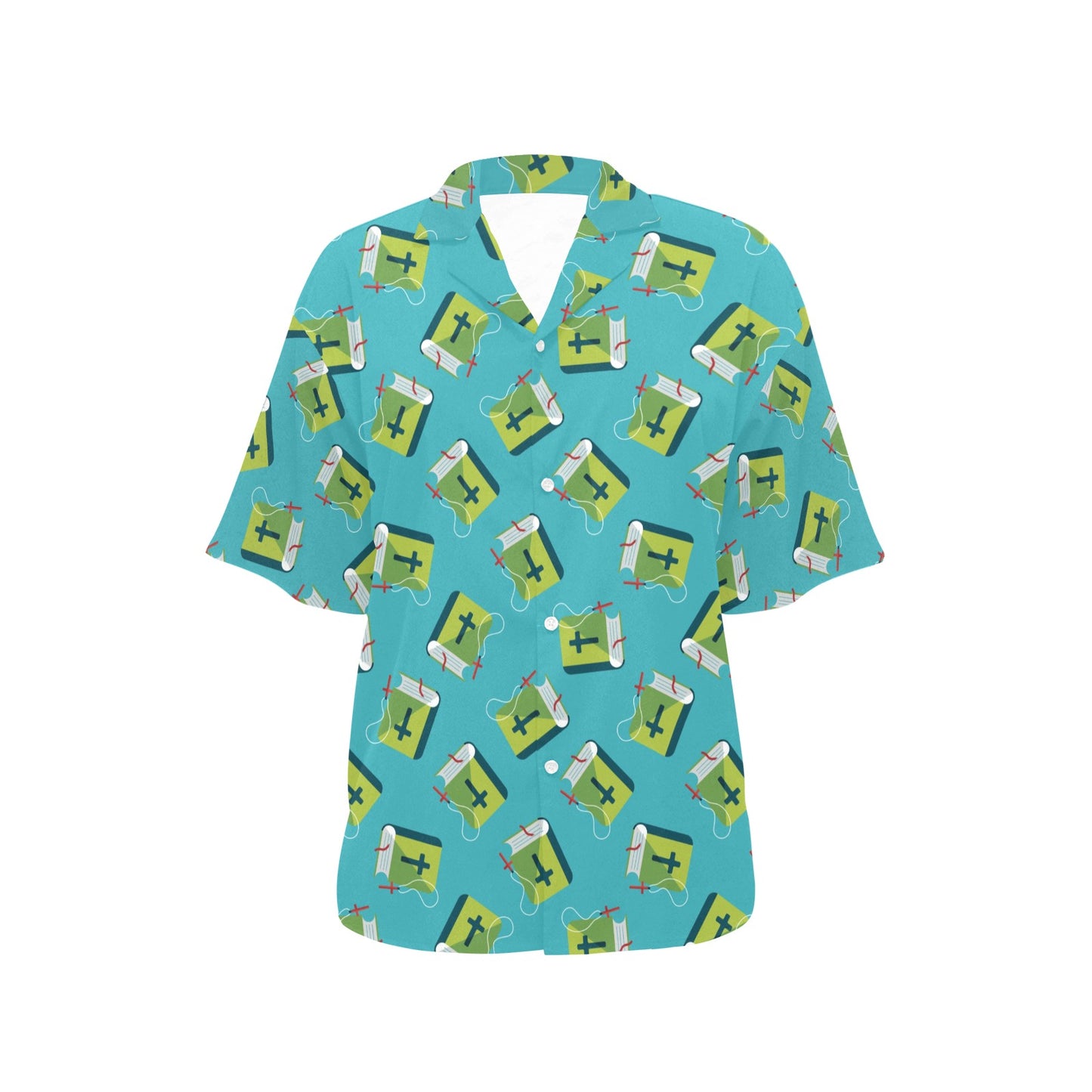 Bible Pattern Print Design 01 Women's Hawaiian Shirt