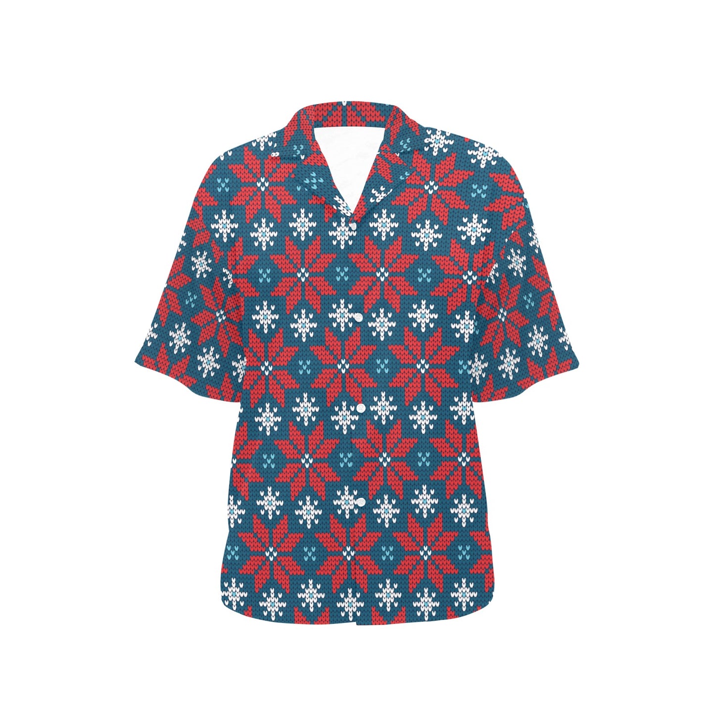 Poinsettia Pattern Print Design A02 Women's Hawaiian Shirt
