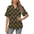 Steampunk Gold Owl Design Themed Print Women's Hawaiian Shirt