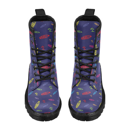Surfboard Print Design LKS305 Women's Boots