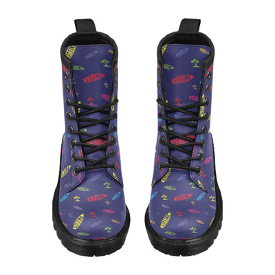 Surfboard Print Design LKS305 Women's Boots