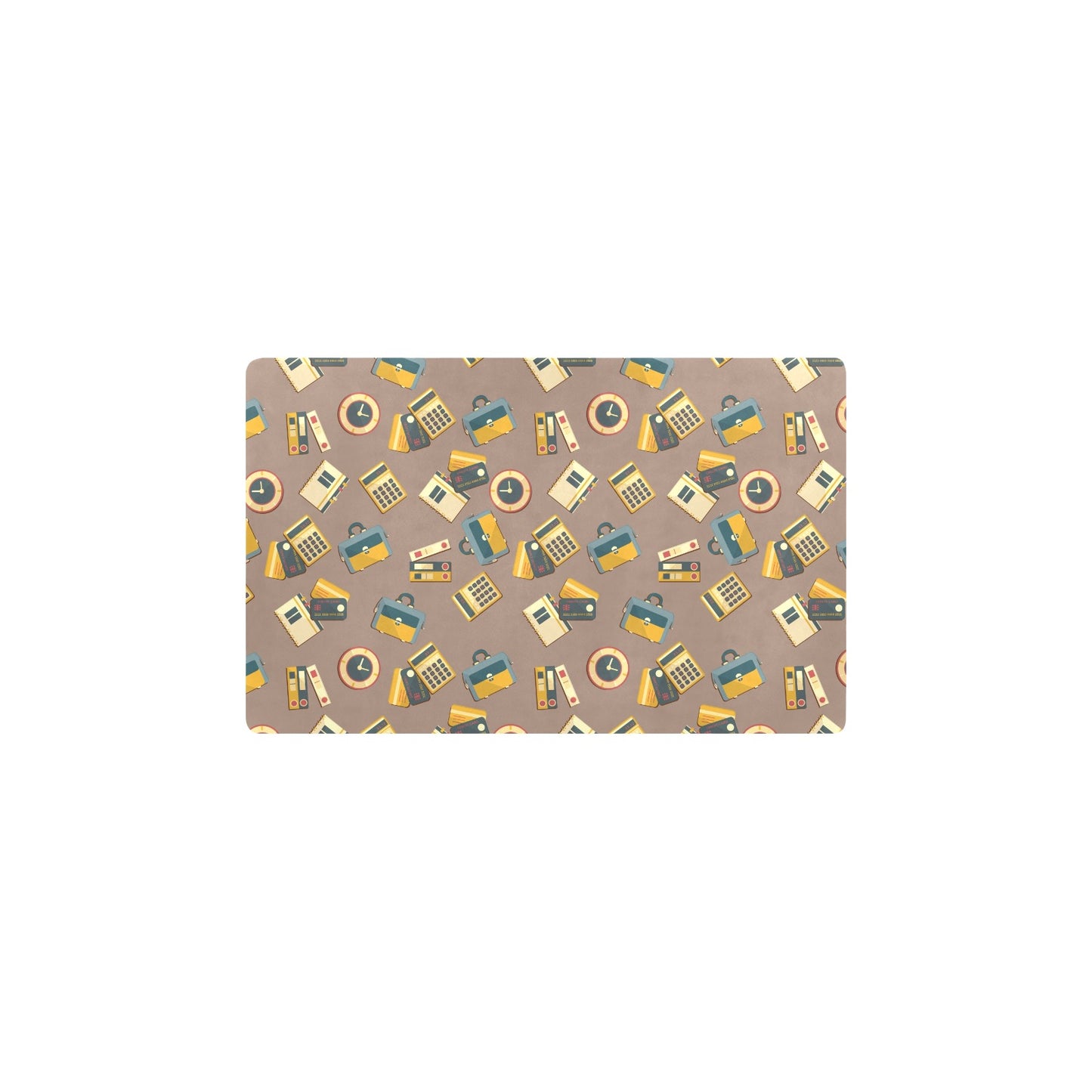 Accounting Financial Pattern Print Design 03 Kitchen Mat